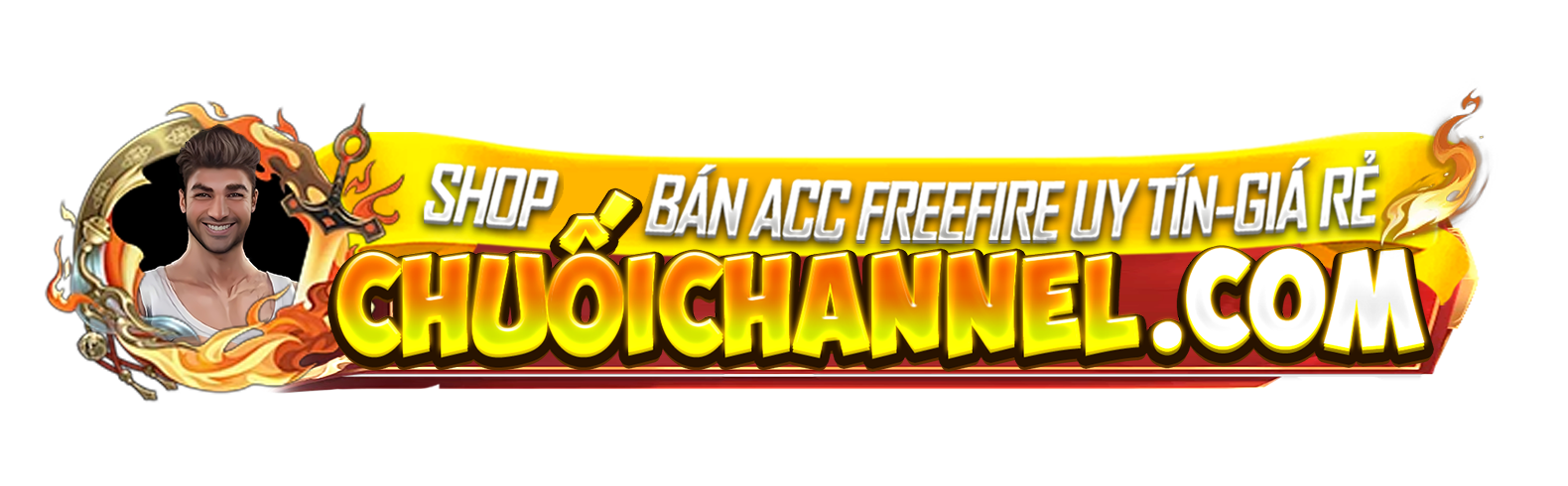 Logo Shop Acc FF Của TikToker CHUỐI CHANNEL - Shop Acc FF, Mua Nick FreeFire Uý Tín